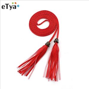 ETya 1PCS Women PU Leather Belt Candy Colors Female Waist Belt for Dress Red Brown Black White Yellow Thin Waistband