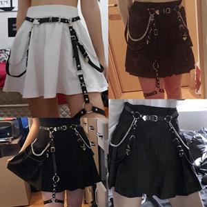 Currygood Female Hip Hop Belt Fashion Street Peach Heart Waist Chain Skirt Leather Chain