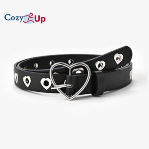 Cozy Up New Women's Jeans Belt Fashion Heart-Shaped Air Eye Hollow Belt