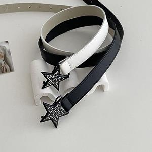 Liangdao Y2k Waist Strap Alloy Rhinestone Women Waist Belt Adjustable Waistband Corset Belt Star Buckle Belt
