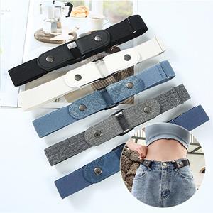 WishLucky New Adjustable Stretch Elastic Waist Band Invisible Belt Buckle-Free Belts for Women Men Jean Pants Dress No Buckle Easy To Wear