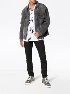 Saint Laurent black coated skinny jeans - Zwart