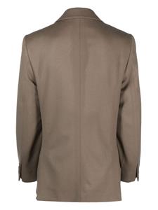 Officine Generale single-breasted knitted blazer - Bruin