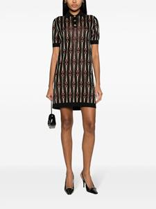 Gucci Horsebit lamé jacquard minidress - Zwart