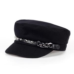 Cap Factory Fastion unisex cotton wool newsboy hat women outdoor warm beret hats men winter navy hat rivet caps