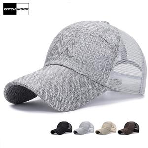 Northwood []Long Brim Summer Mesh Cap for Men Women Outdoor Sports Cap Breathable Dad Hat Trucker Cap