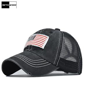 Northwood []Summer USA Mesh Baseball Caps for Men Women Baseball Hats Hip Hop Dad Hat Trucker Cap