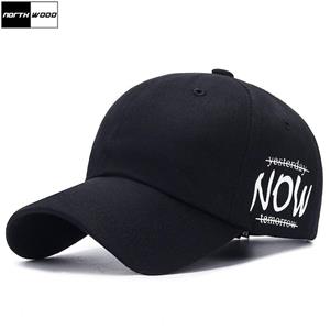 Northwood []Kpop Dad Hat Women's Baseball Cap For Men Soft Fabric Snapback Letter Cotton Black Cap For Adult