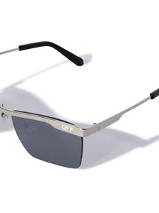 Off-White Rimini zonnebril met rechthoekig montuur - Zilver