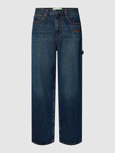 REVIEW Straight leg jeans met labeldetail, model 'DRAGON'