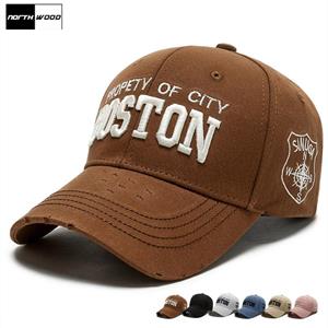 Northwood Hip Hop BOSTON Letter Baseball Caps Men Women Snapback Hats Cotton Golf Cap Dad Hat Trucker Cap