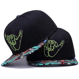 Cap Factory Baseball Caps Finger Borduurwerk Zwart Draaien Caps Lace Straight Brim Hip Hop Outdoor Hats Snapback Hoeden