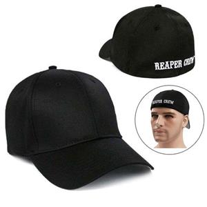 Autumn Leaf Reaper Crew Fitted Baseball Cap For Men Women Letters Embroidered Hip Hop Hat Casual Bikers Hat 1pc