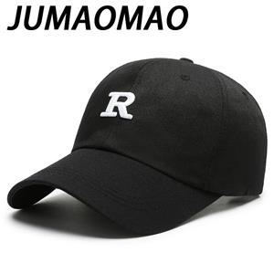 JUMAOMAO Autumn New R Letter Embroidery Soft Top Baseball Cap Sunscreen Sun Protection Duck Tongue Cap