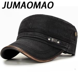 JUMAOMAO Flat Top Hat Four Seasons Section Outdoor Fashion Cotton Sun Hat