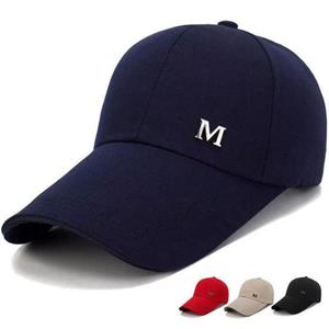 Huikerui Baseball Hat Adjustable Extended Brim M Letter Decoration Sun Protection Sports Hat Summer Sports Supply