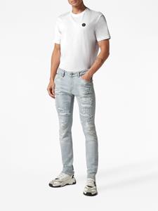 Philipp Plein Jeans met logopatch - Blauw