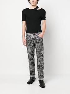 Philipp Plein Jeans verfraaid met kristallen - Zwart