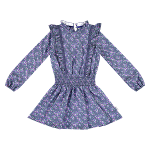 Vinrose Meisjes jurk - Dress blauw