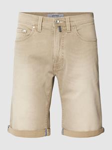 Pierre Cardin 5-Pocket-Jeans PIERRE CARDIN LYON BERMUDA light brown used buffies 34520 8061.8844 -