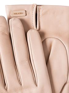 Prada Handschoenen met logoplakkaat - Roze