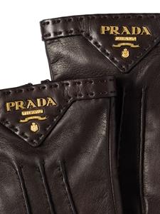 Prada leather gloves - Bruin
