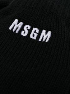 MSGM Handschoenen met geborduurd logo - Zwart