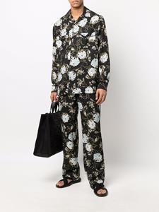 Erdem Pyjamabroek met bloemenprint - Zwart