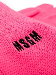 MSGM Handschoenen met geborduurd logo - Roze