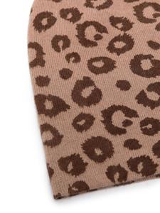 Warm-Me leopard-print cashmere beanie - Bruin