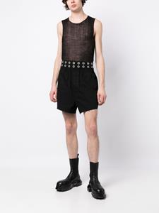 Raf Simons Spijkershorts met ringlets - Zwart