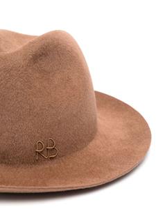 Ruslan Baginskiy Fedora hoed met geborduurd logo - Bruin