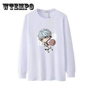 WTEMPO Men's clothing trend wild T-shirt long-sleeved men's cotton T-shirt round neck loose large size