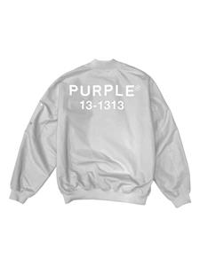 Purple Brand Bomberjack met logoprint - Grijs