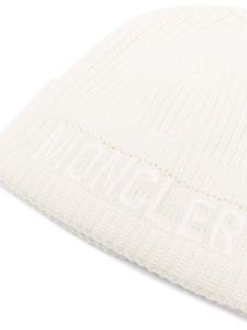 Moncler Ribgebreide muts - Wit