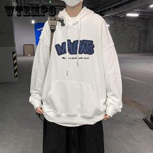 WTEMPO Spring and Autumn Hooded Sweater Men's Trend All-match Jacket Hong Kong Style Loose Jacket