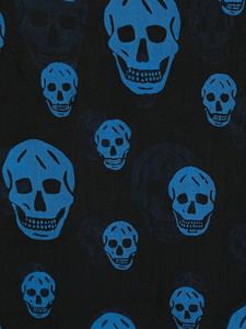 Alexander McQueen Sjaal met doodskopprint - Zwart