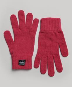 Superdry Vrouwen Klassieke Gebreide Handschoenen Roze Grootte: S/M