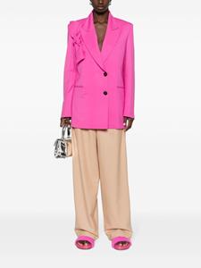 MSGM bow-detail double-breasted blazer - Roze
