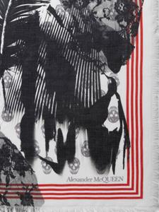 Alexander McQueen Foulard met doodskop - Zwart