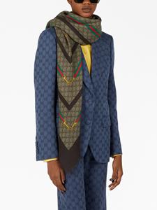 Gucci Zijden sjaal - Bruin