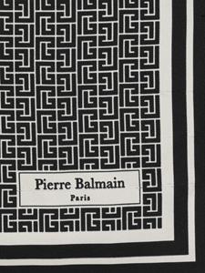 Balmain Sjaal met monogram patroon - Wit