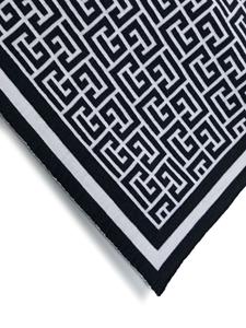Balmain Sjaal met monogram patroon - Zwart