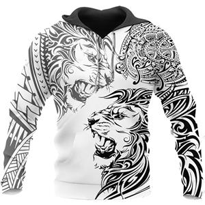 ETST WENDY 005 Mode Lente Herfst Dier Hoodies Witte Tiger Skin 3D All Over Printed Heren Sweatshirts Unisex Pullover Casual Jas 4XL
