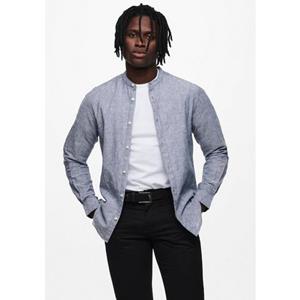 ONLY & SONS Langarmhemd ONSCAIDEN LS SOLID LINEN MAO SHIRT
