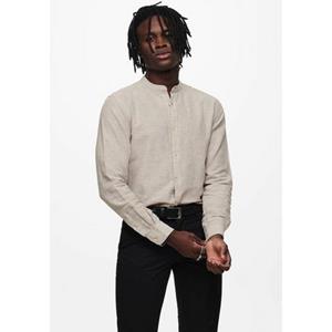 ONLY & SONS Langarmhemd "ONSCAIDEN LS SOLID LINEN MAO SHIRT NOOS"