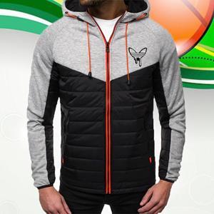 TUVBNRD24 2023  Autumn Winter Print Winter Warm Sport Jackets Male Splice Color Man Zipper Mens Fitness Coats Yasheng
