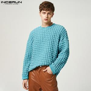 INCERUN Autumn Winter Men Solid Color Loose Hooded Tops