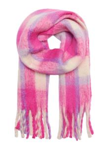 Only Mia Check Scarf Fuschia Purple FUSHIA 