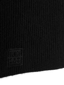 TOTEME Sjaal met geborduurd logo - Zwart